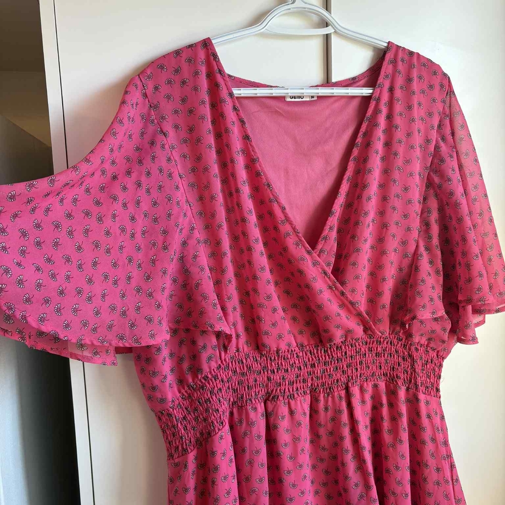 Elegant Pink Asymmetrical Dress